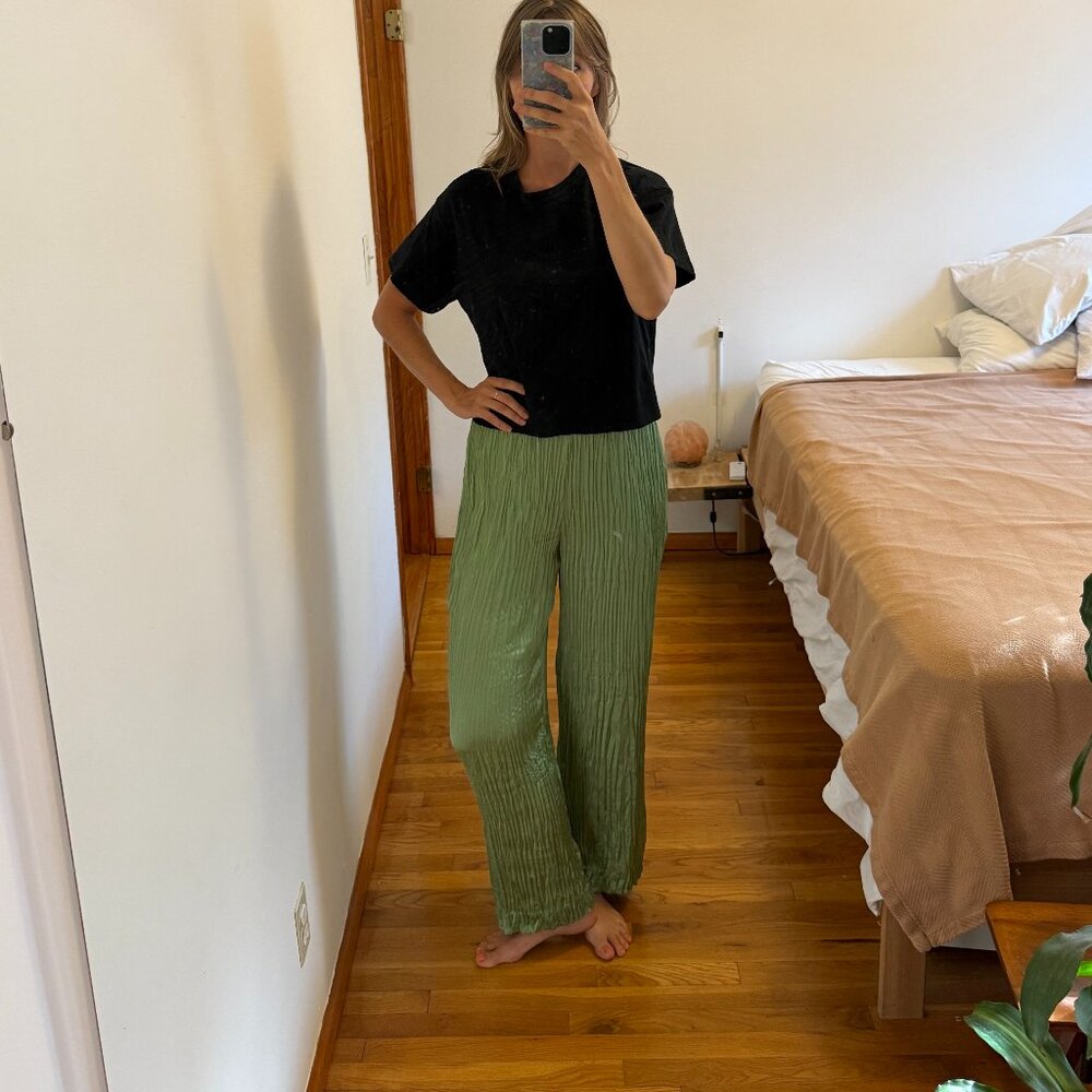 Vince  Satin Crinkle Trousers